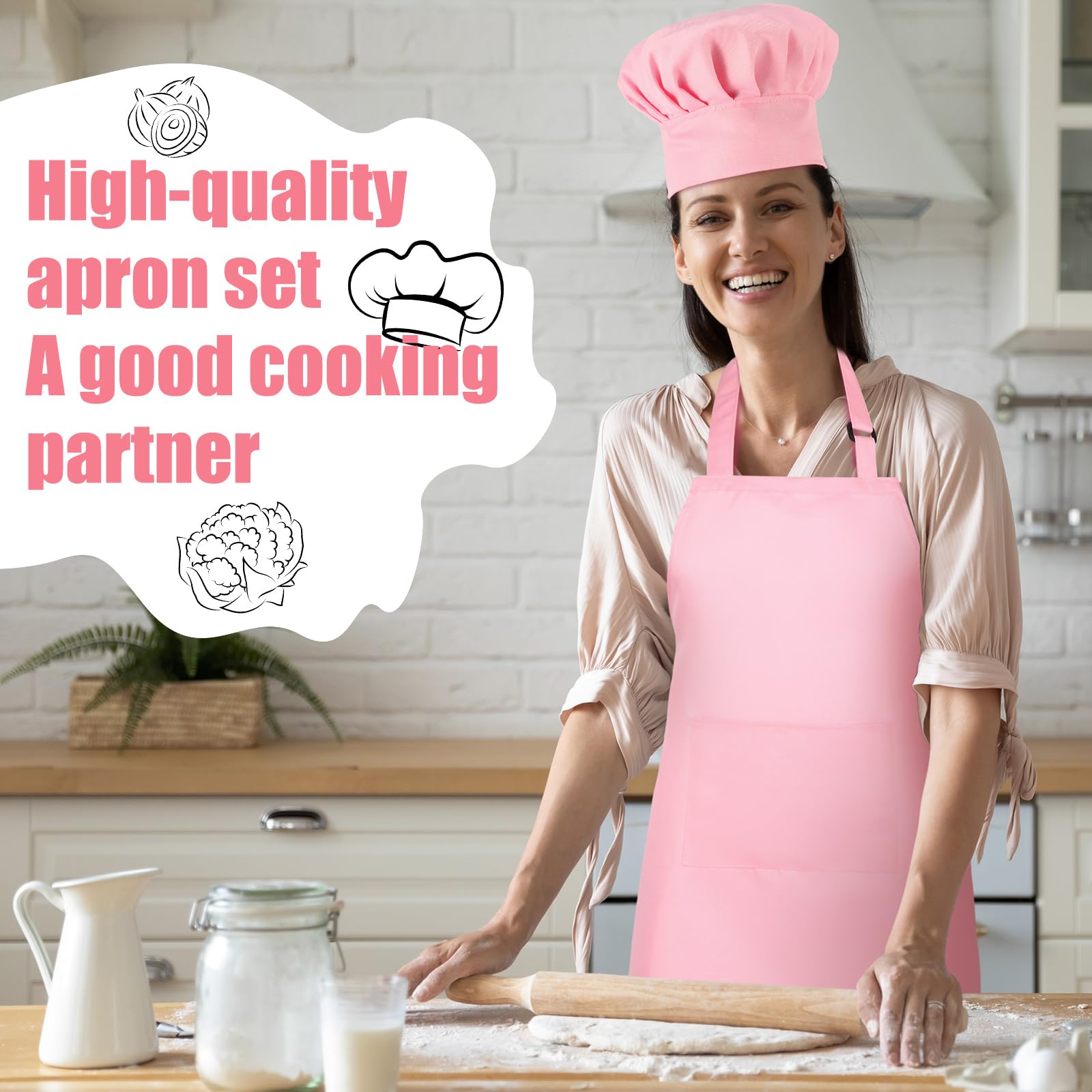 SATINIOR two-front-pocket apron design keeps tools within easy reach.