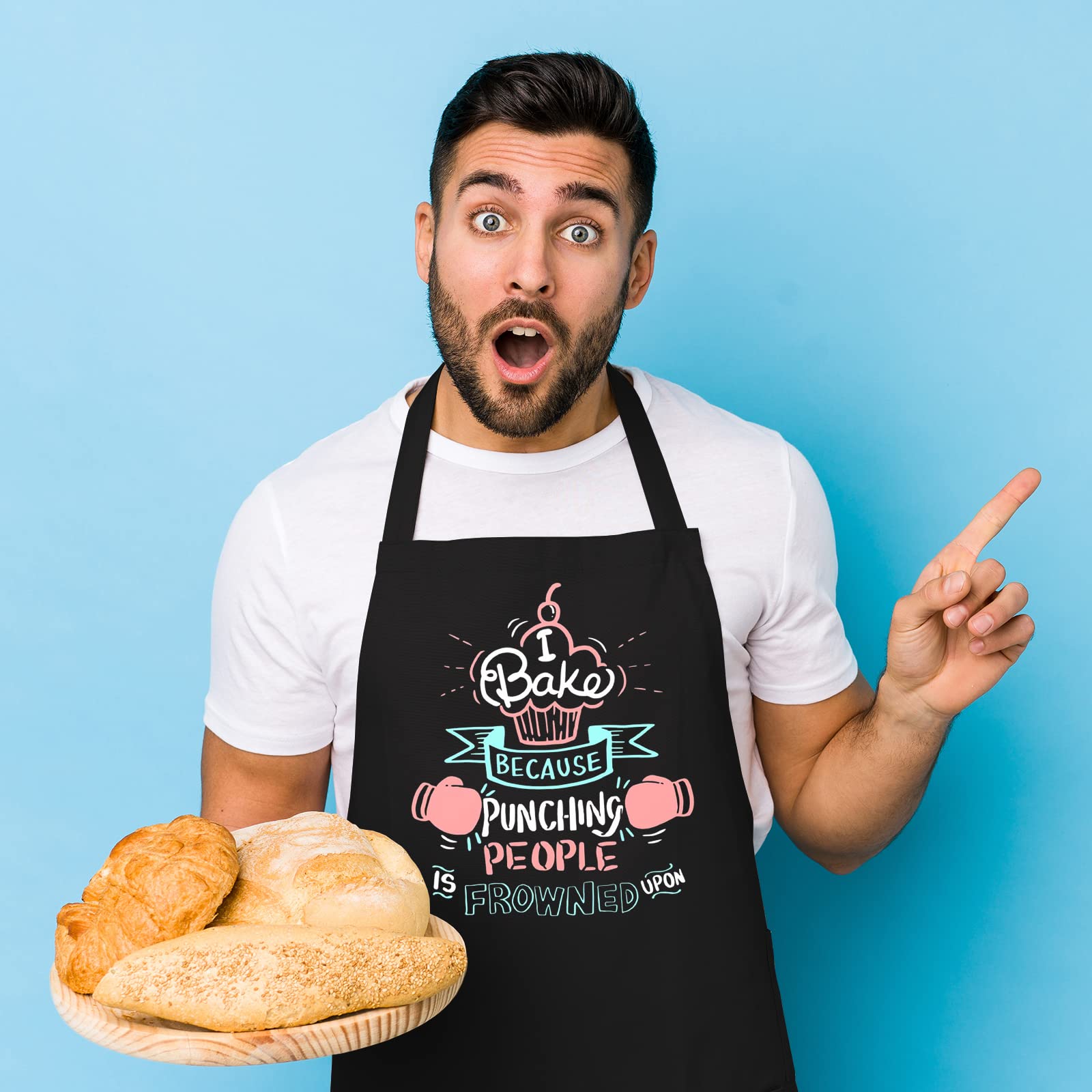 Saukore kitchen apron ready for cooking classes and social kitchen events