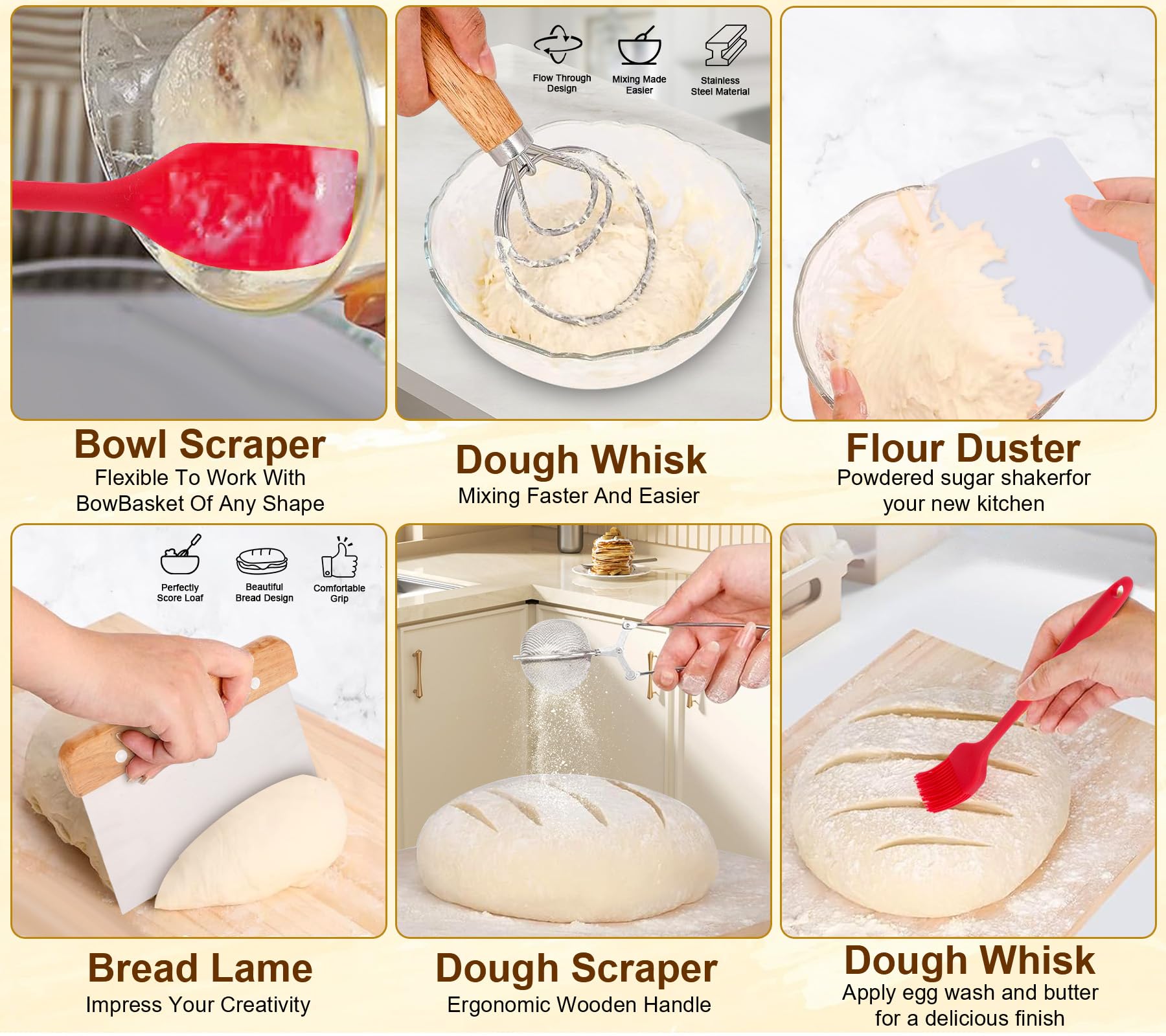 SavEase flour duster for dusting flour before proofing surfaces.