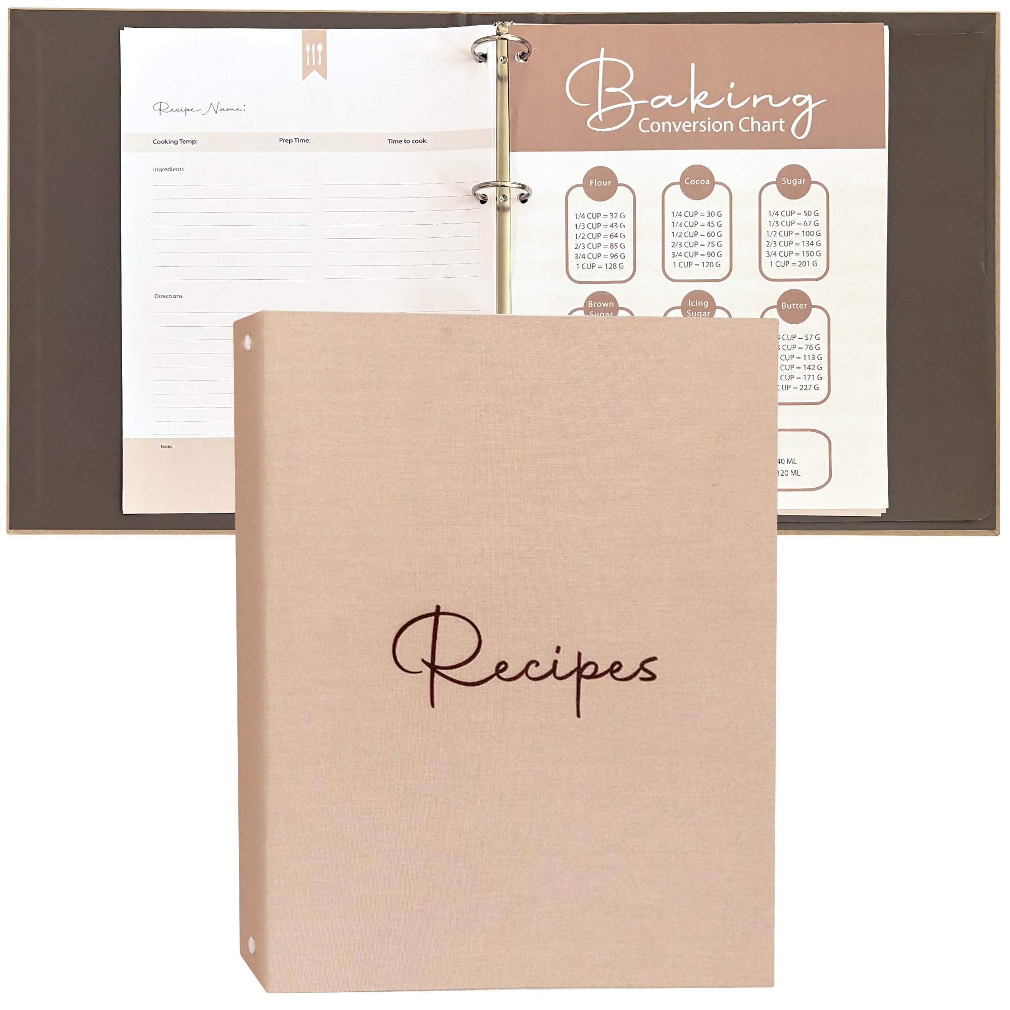 SAVI Co. recipe organizer with eight dividers for neat categorization