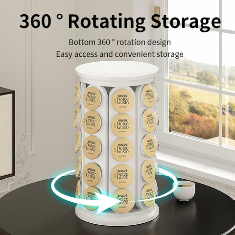 SAVORI carousel dimensions offer a compact footprint beside your coffee maker
