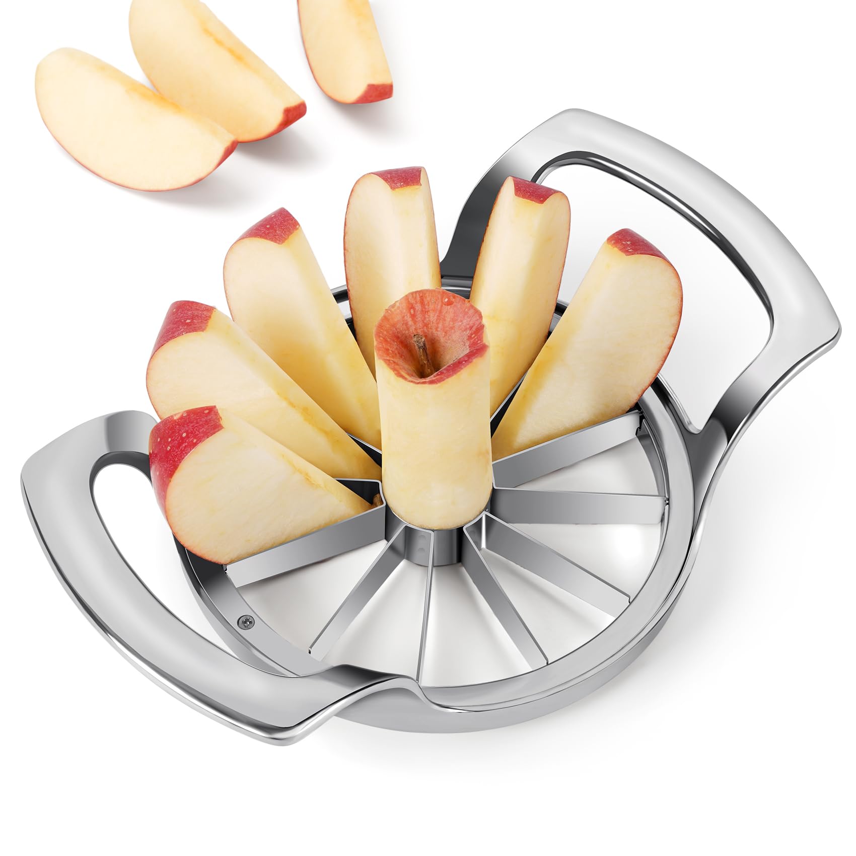 SAVORLIVING apple slicer featuring a 4.72-inch platform for fast, even slice results.
