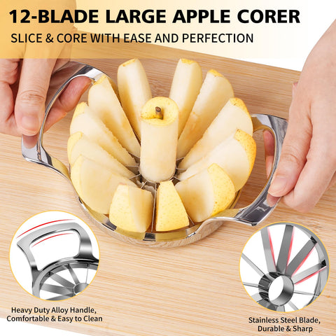 SAVORLIVING heavy-duty grip keeps control during slicing sessions.
