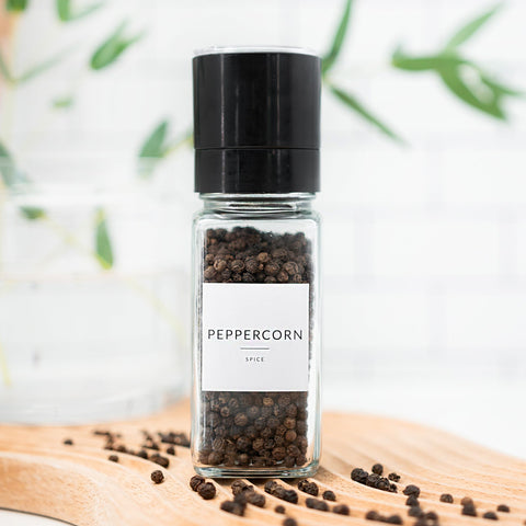 Savvy & Sorted pepper mill lid adds grinding versatility.