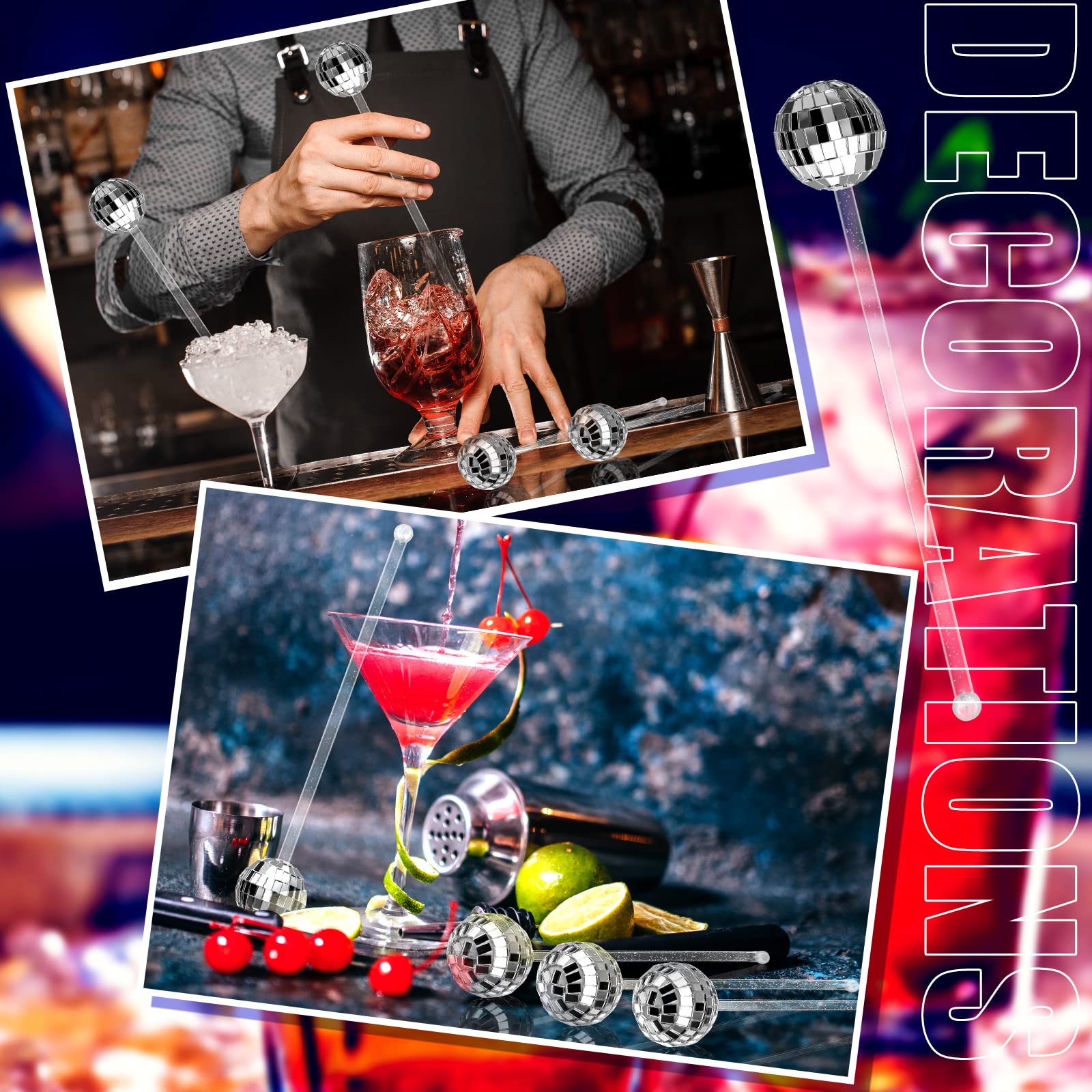 Sawysine disco ball stirrers elevate coffee and cocktails at home