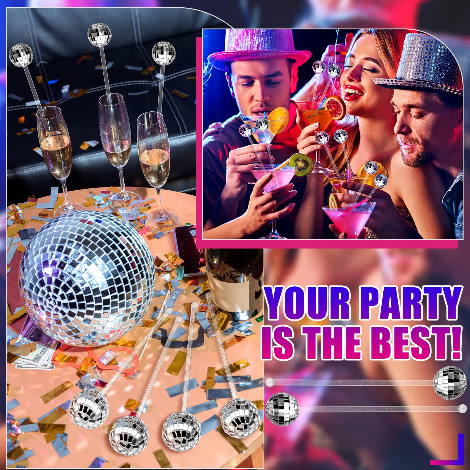 Sawysine 48-piece set offers disposable or reusable party supplies