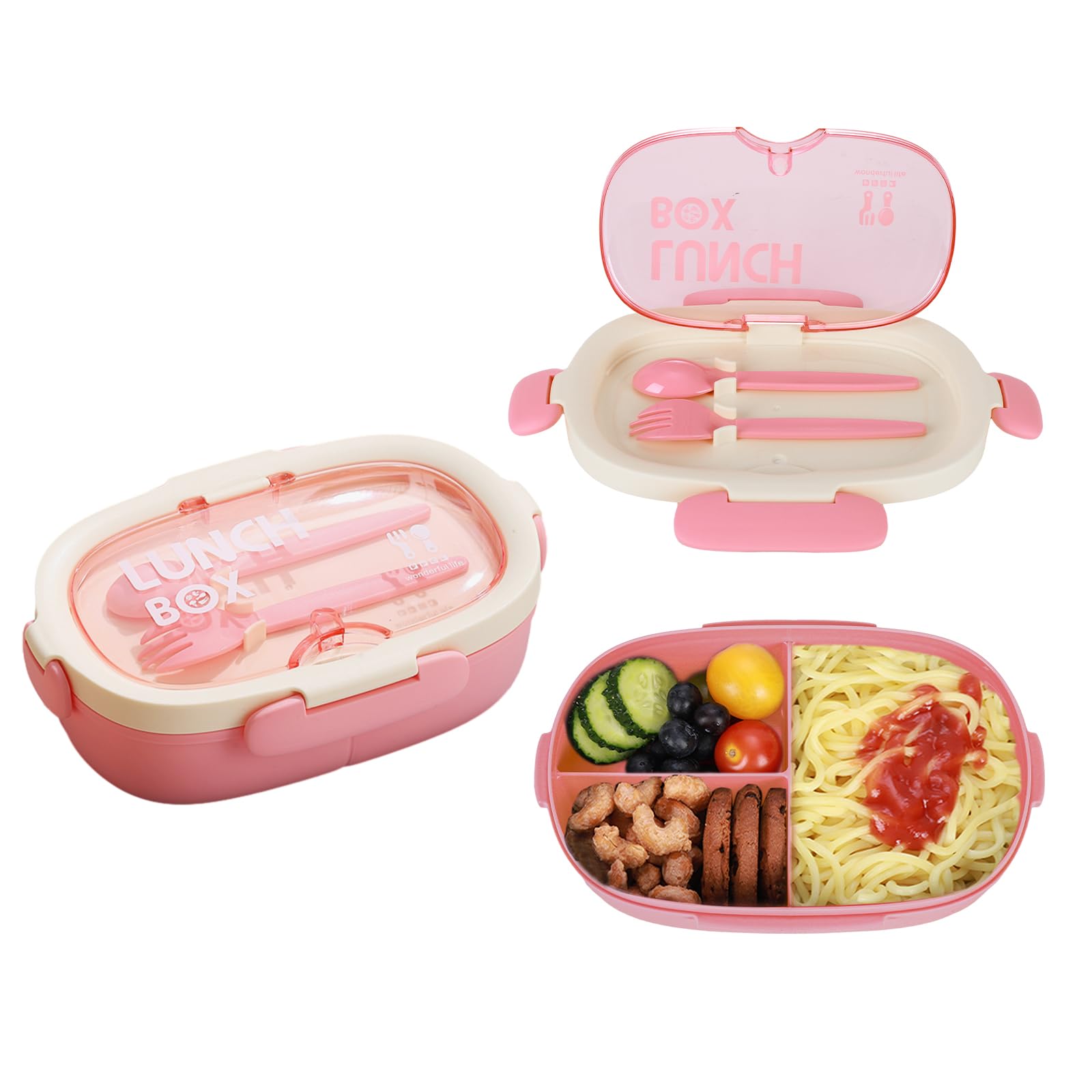 SAYAPE Bento Box shows three compartments for balanced meals and snacks.