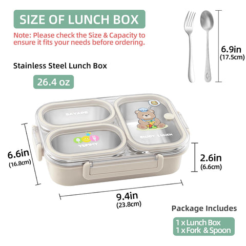 SAYAPE cartoon bear lid design adds playful style to kids' meals.