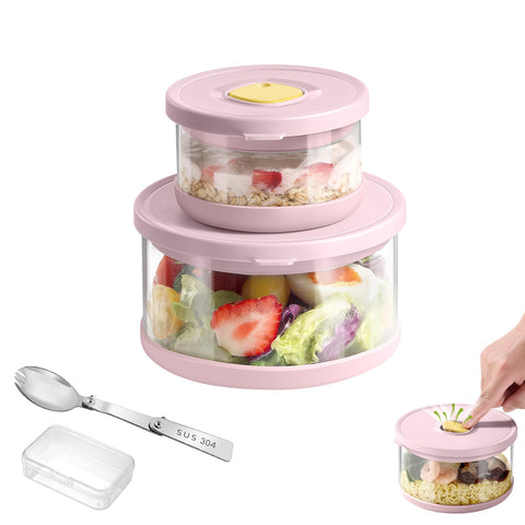 Sayape 1000ml glass lunch container with airtight lid for freshness