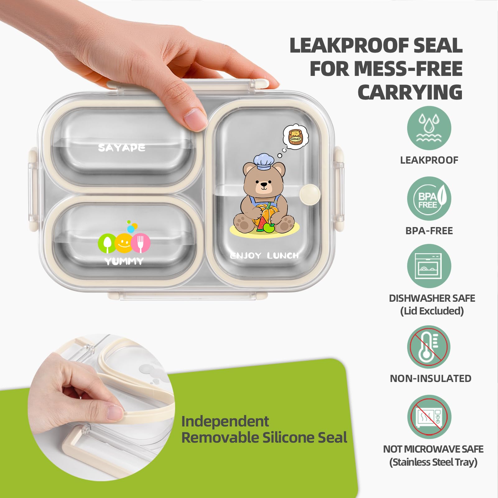 SAYAPE hot-water heating method for gentle reheating without a microwave.