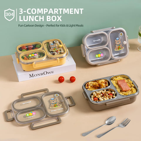 SAYAPE leak-proof lid with silicone seals to prevent spills during school days.