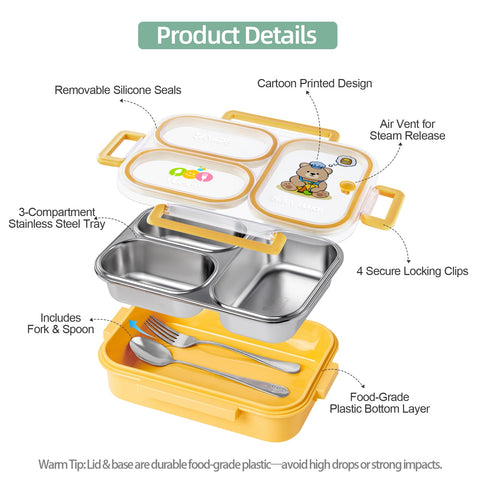 Sayape bento box is top-rack dishwasher-safe and freezer-friendly for easy cleanup