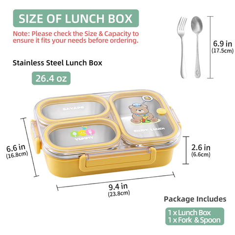 Sayape yellow cartoon lid design adds playful appeal for kids