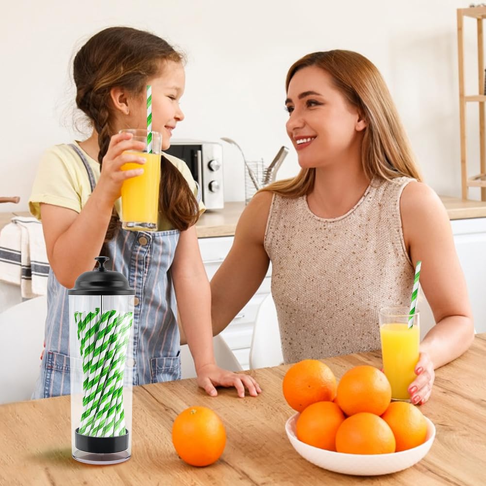 Saycker kitchen bar straw dispenser is practical for home, bar, or cafe.