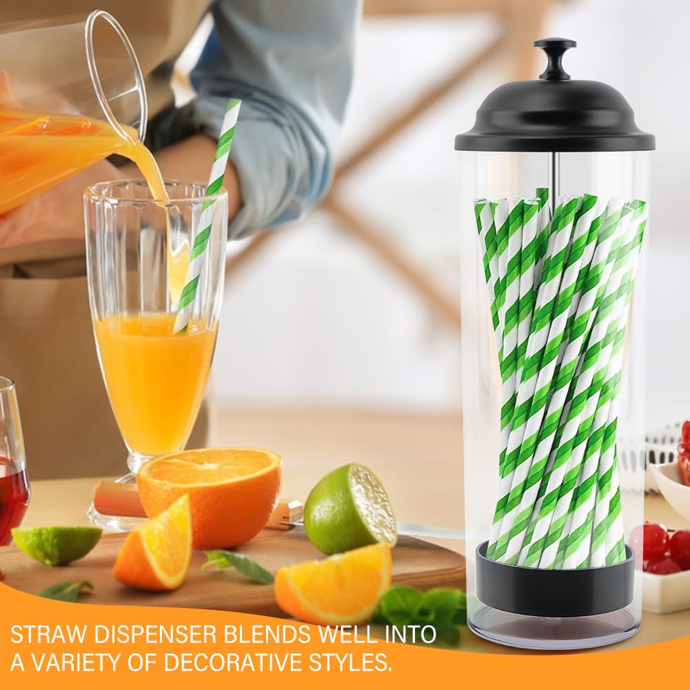 Saycker straw holder fits up to 8.5-inch straws for versatile storage.