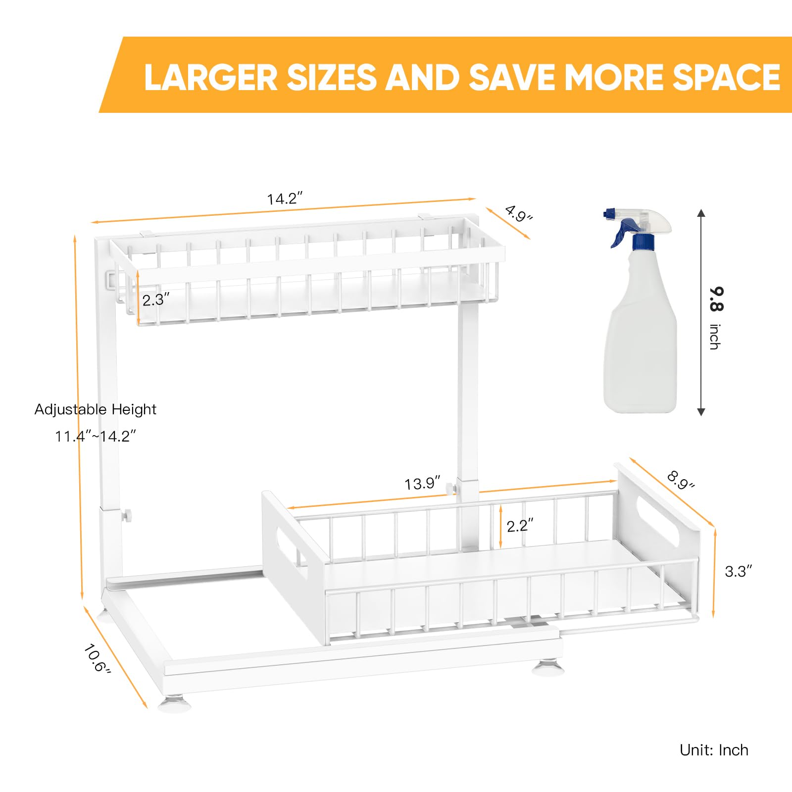 Saydear kitchen and bathroom organizer keeps essentials neatly accessible