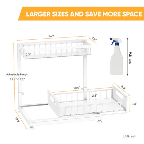 Saydear kitchen and bathroom organizer keeps essentials neatly accessible