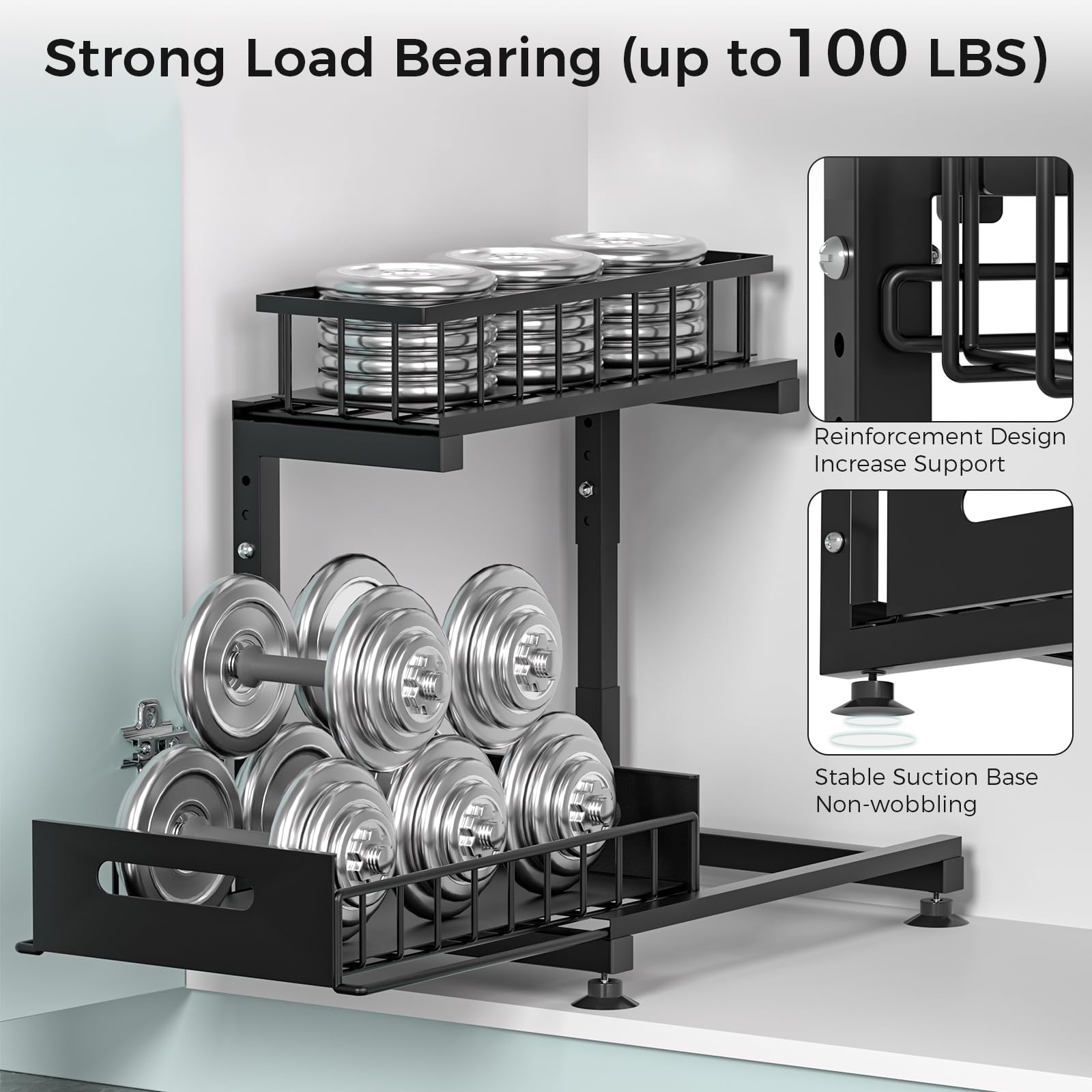 Saydear open ventilated shelves promote airflow and quick drying.