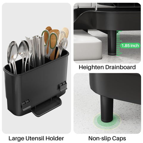SAYZH black finish adds modern style to kitchen organization