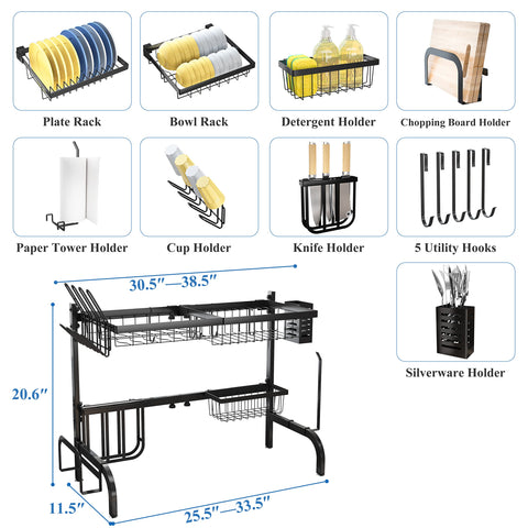 SayZH includes hooks and cup holder for organized prep.