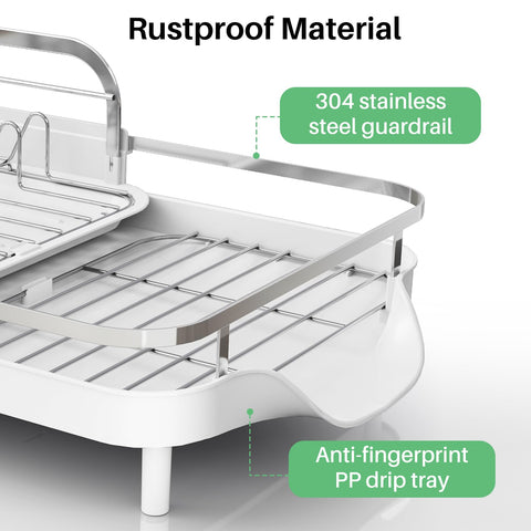 SayZH drainage tray directs water into the sink for a dry counter.
