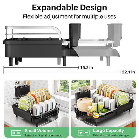 SAYZH guardrails keep dishes secure while drying