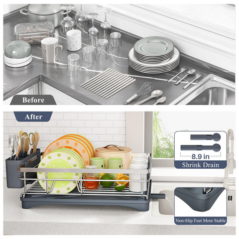 SAYZH kitchen setup showing large-capacity rack in action.