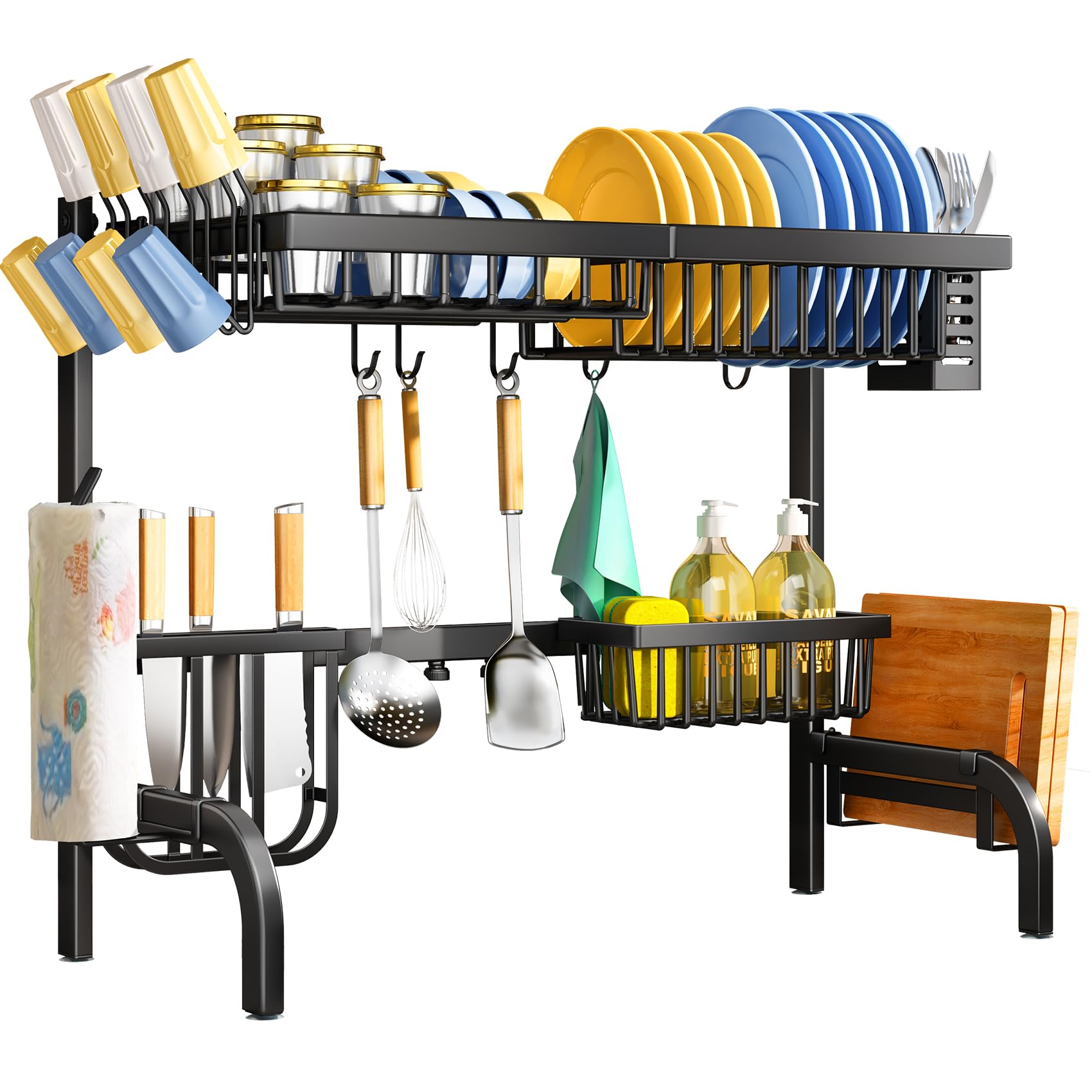 SayZH sink caddy helps keep utensils within reach.