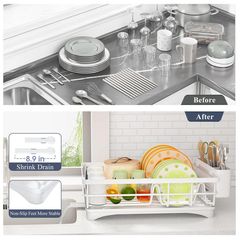 SAYZH dish drying rack placed on kitchen counter for organized drying