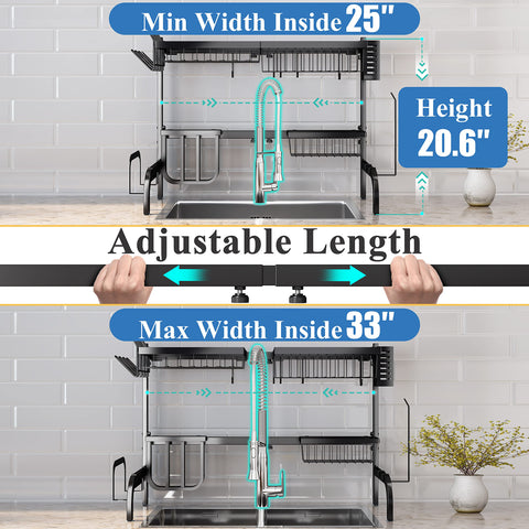SayZH rack with suction cups secures stability on smooth countertops.