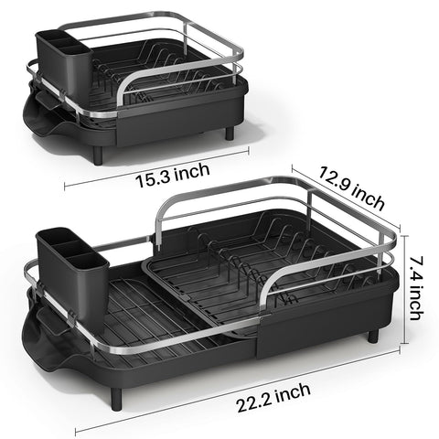 SAYZH utensil holder with three compartments dries flatware efficiently