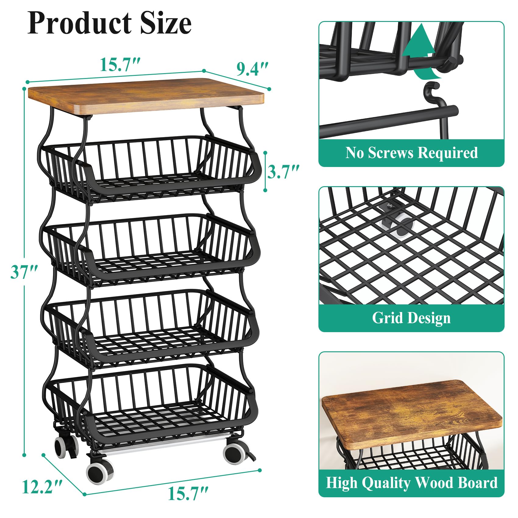 SAYZH compact, mobile storage solution for busy kitchens
