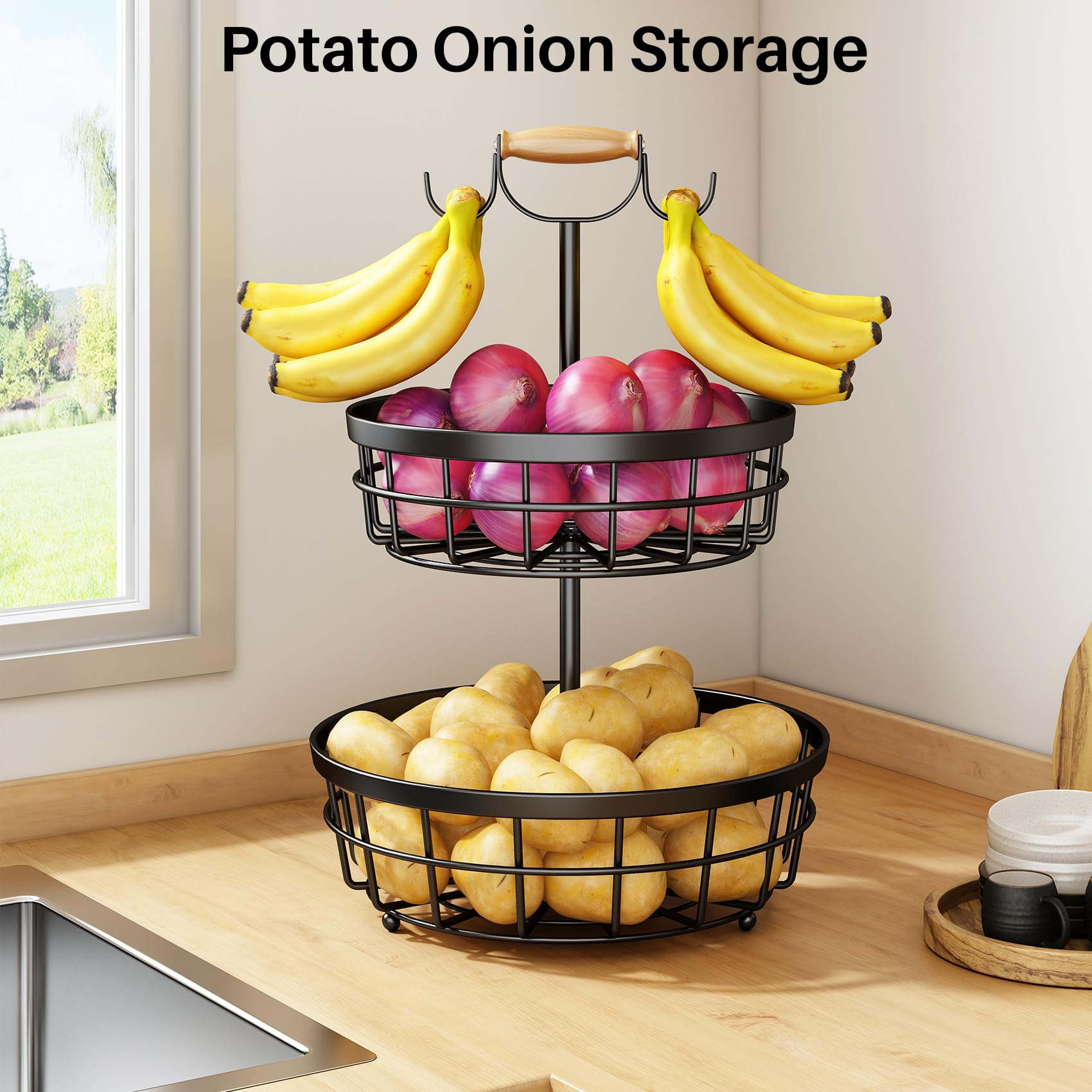 SAYZH Two baskets can be used as separate serving trays.
