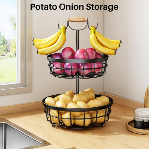 SAYZH Two baskets can be used as separate serving trays.