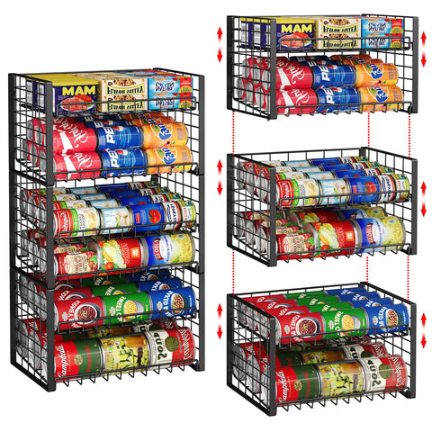 Sbanmao stackable can rack front view helps organize canned goods efficiently
