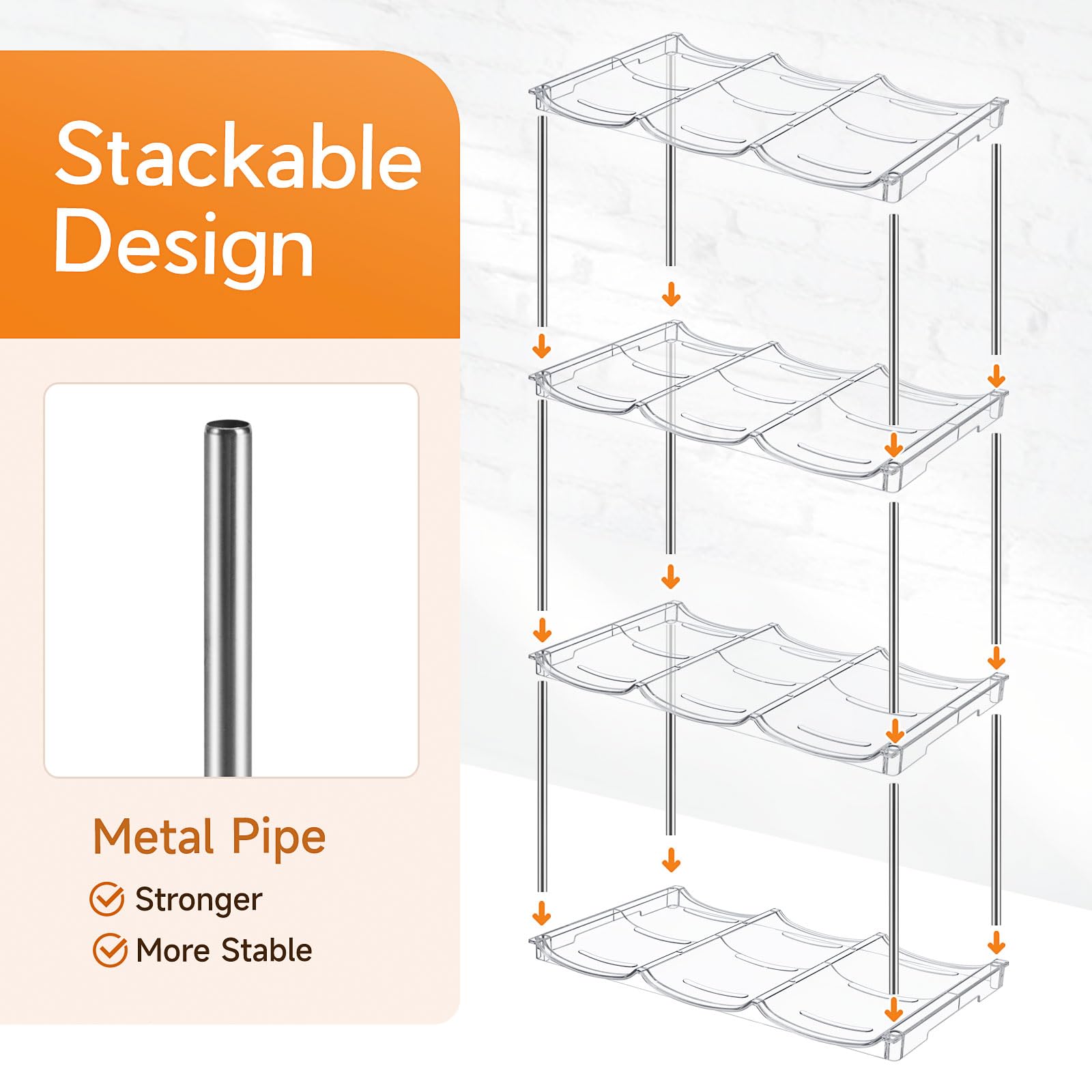 Sbosbo compact dimensions save kitchen shelf space.