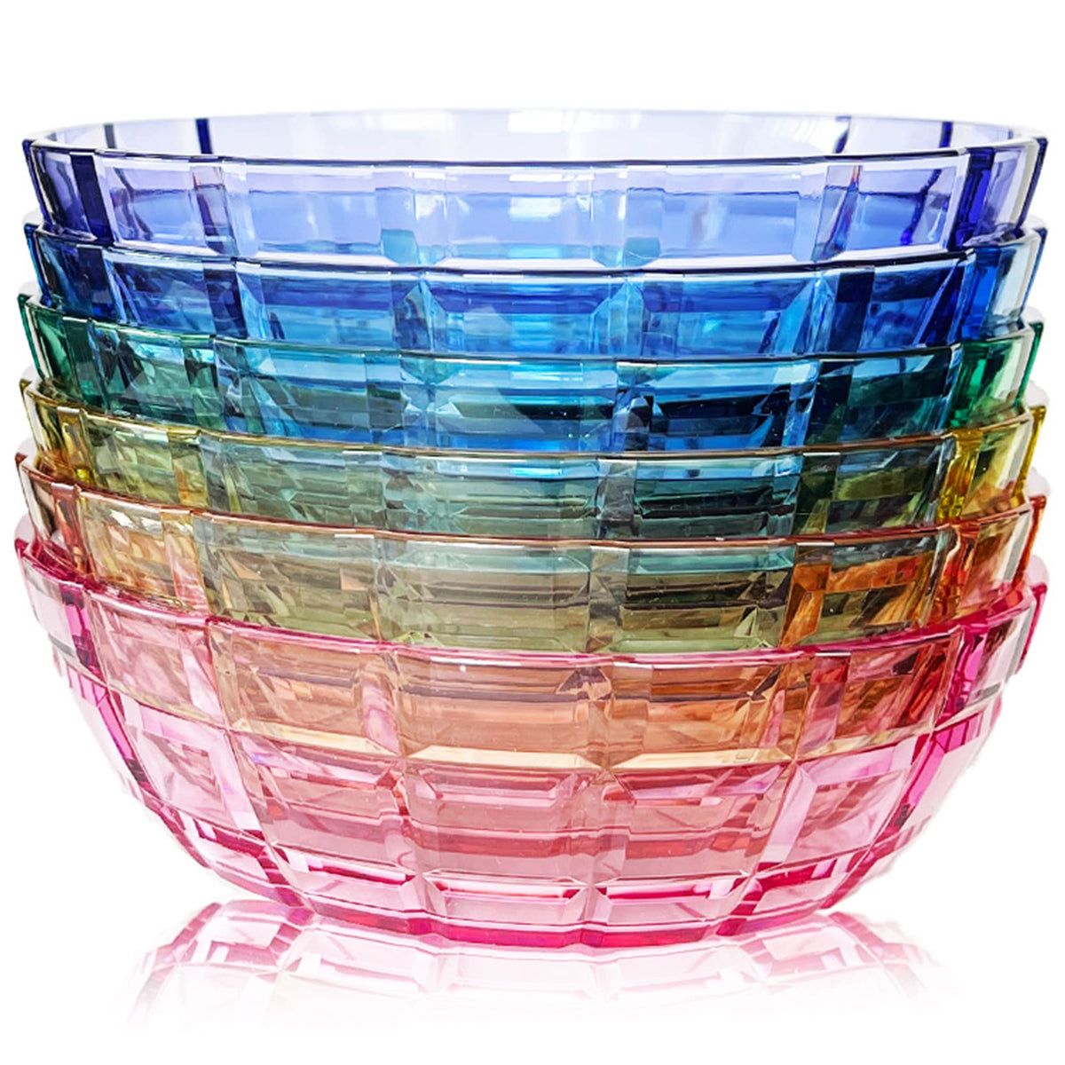 SCANDINOVIA 13oz unbreakable bowls set 6 stacked for easy storage