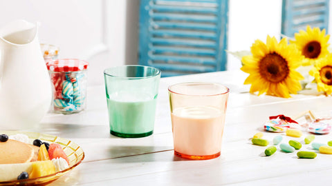 Scandinovia 8oz unbreakable cups withstand daily use.