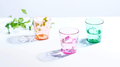 SCANDINOVIA colorful acrylic drinkware set with vivid hues.