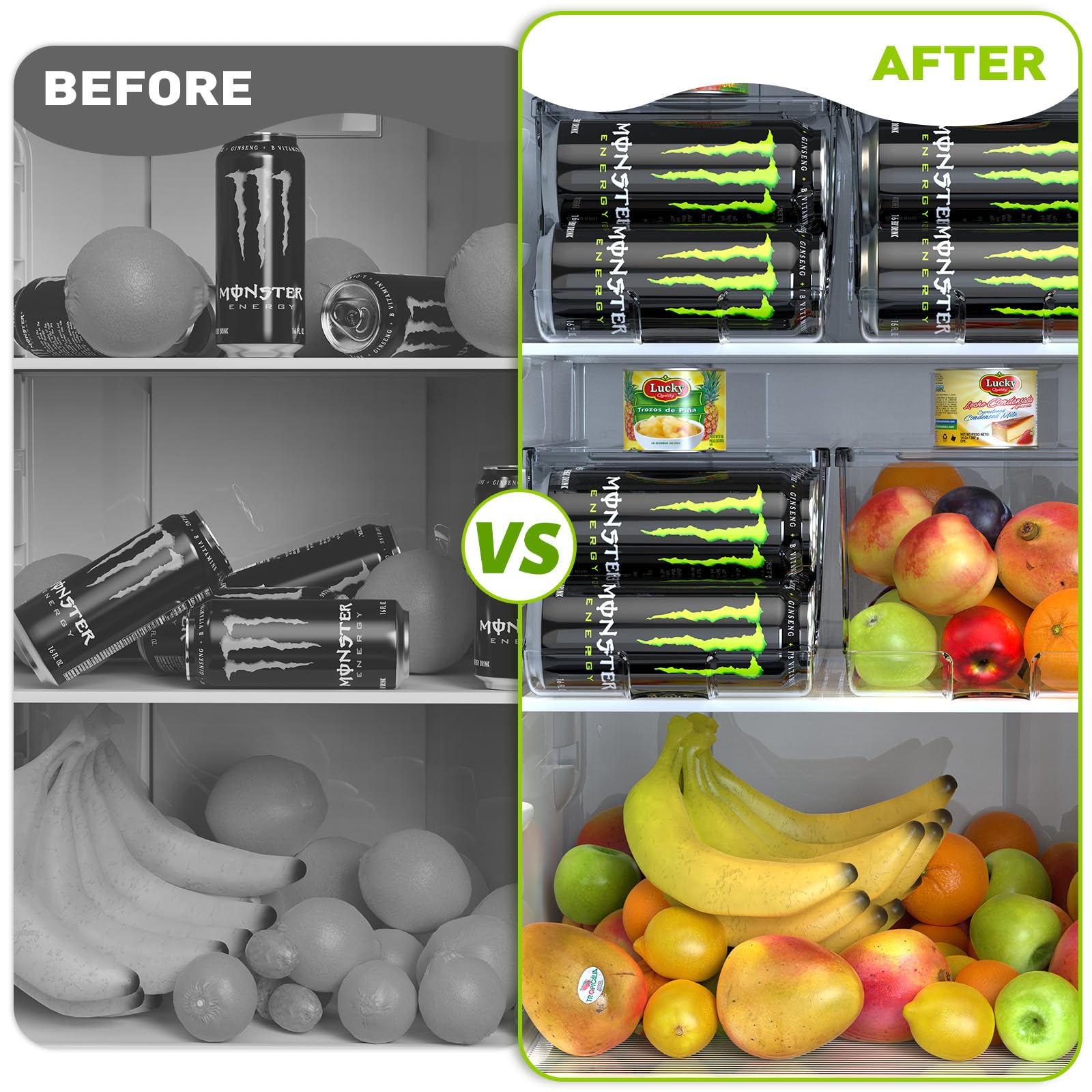SCAVATA airtight lid storage seals contents and minimizes fridge odors