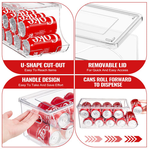 SCAVATA beverage bin with lid doubles as extra shelf.