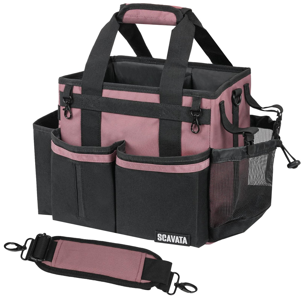 SCAVATA compact caddy with handle for easy carrying and organized cleaning supplies on the go.