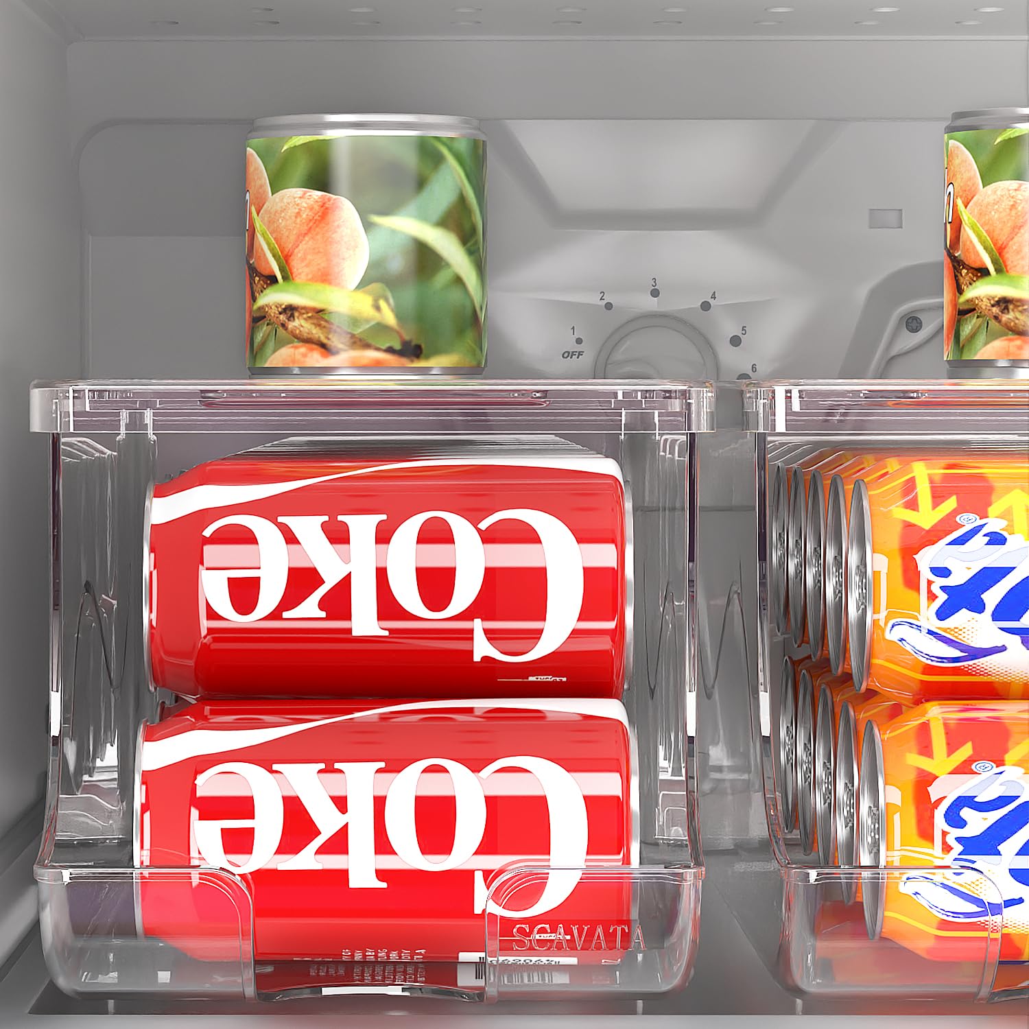 SCAVATA kitchen storage solution organized can and beverage storage.