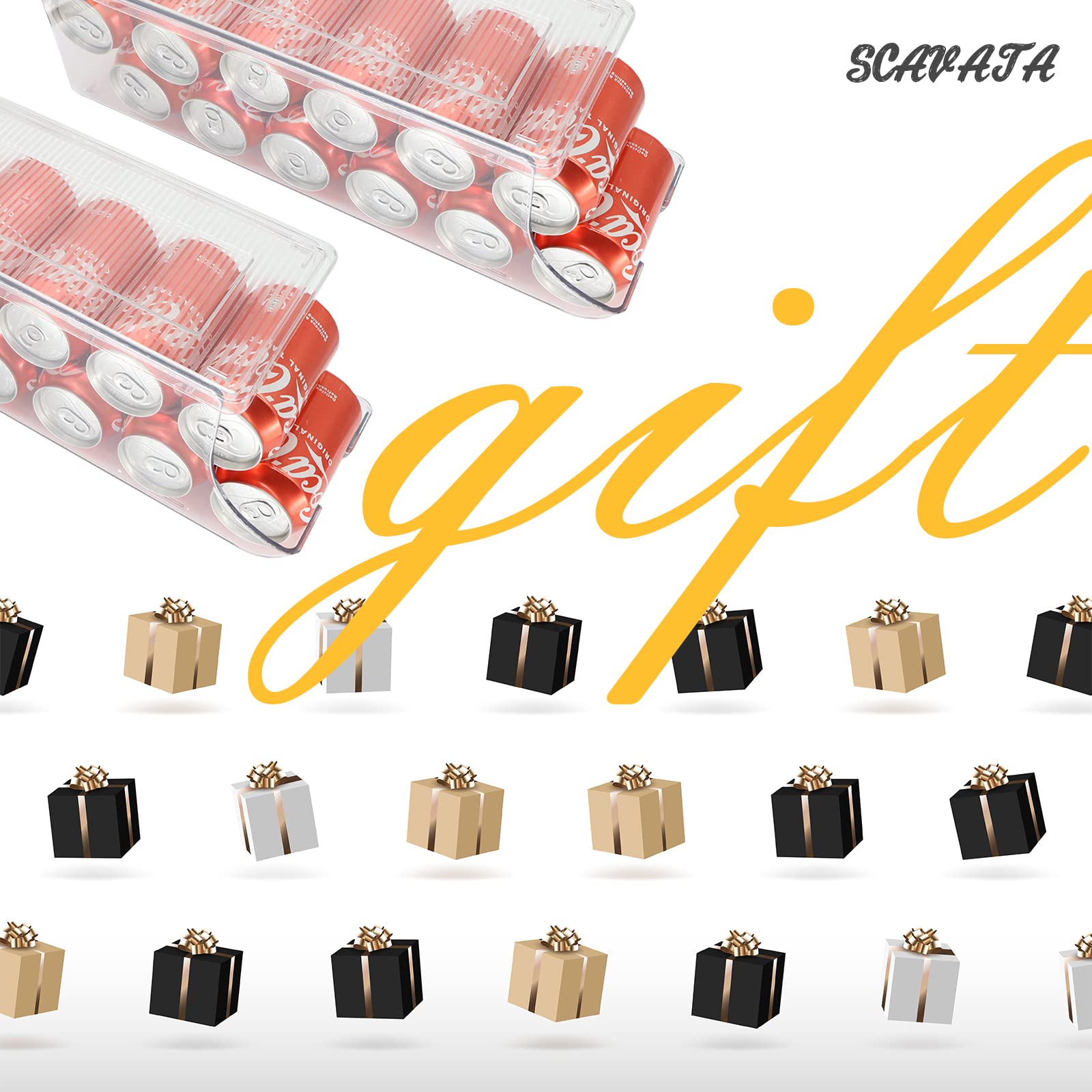 SCAVATA refrigerator organizer in use boosts efficiency and reduces clutter.