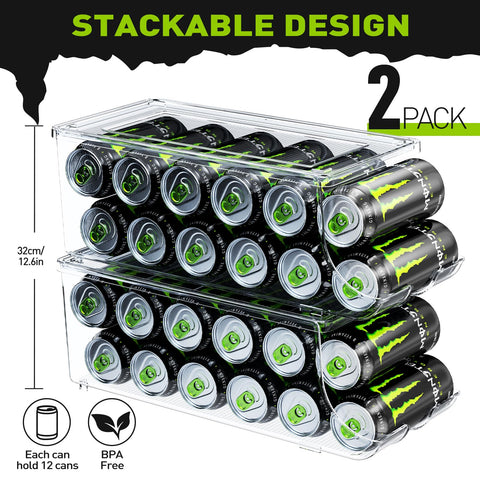 SCAVATA tall skinny can organizer with lid open for easy access and dust protection