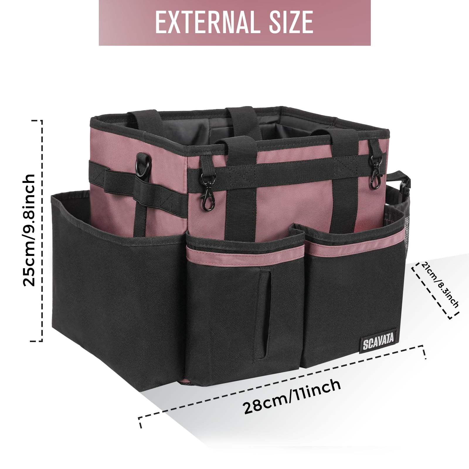 SCAVATA three inner compartments and two outer pockets for versatile storage.