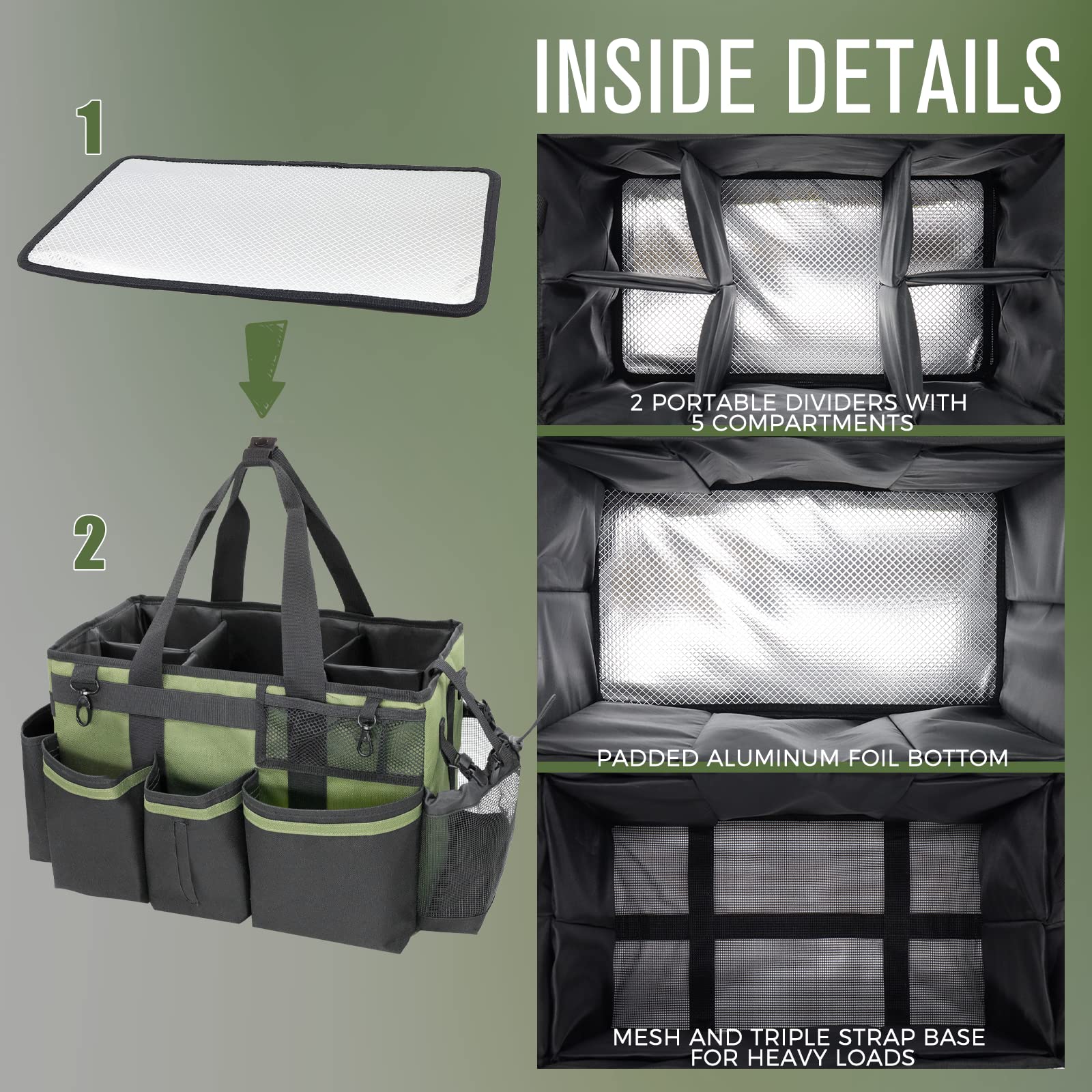 SCAVATA aluminum foil pad bottom keeps contents dry and clean