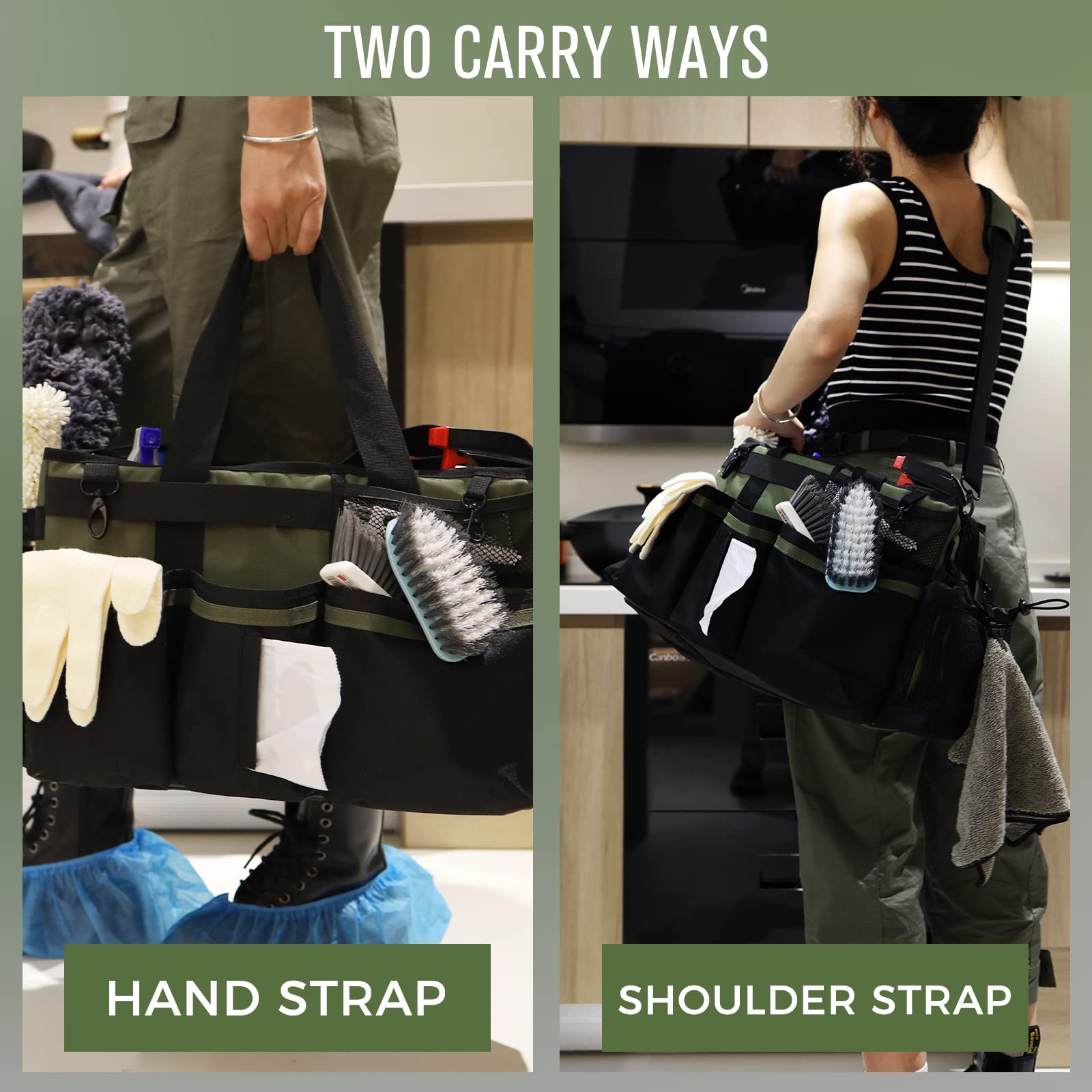 SCAVATA side pockets provide quick access to essential cleaning items
