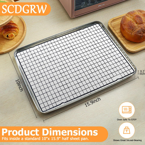 SCDGRW elevated 1-inch design boosts airflow for even cooking.