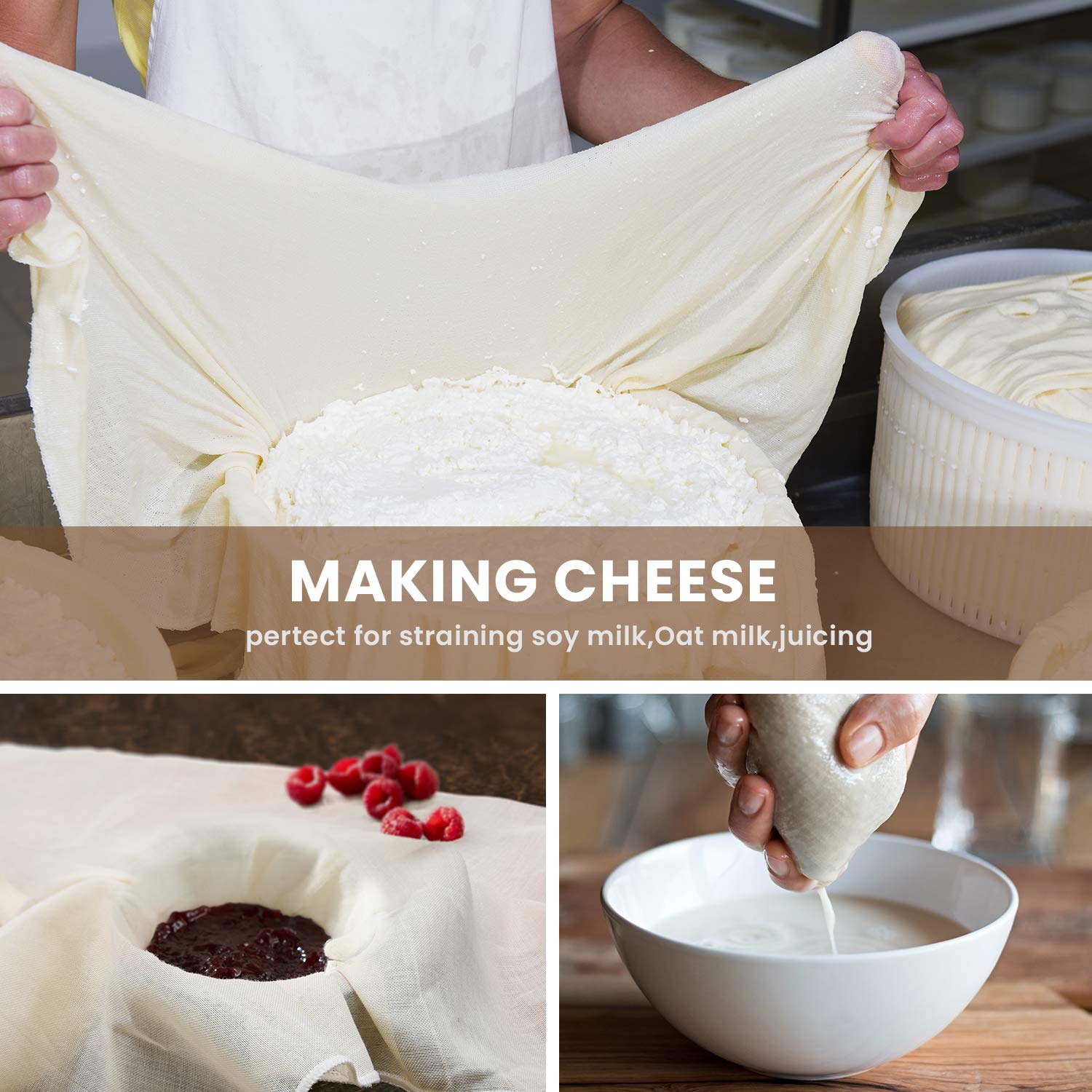 SCENG dishwasher-safe cheesecloth ready for quick wash and reuse
